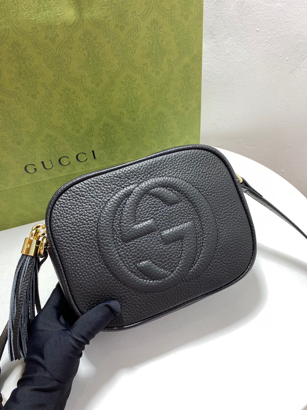 G style lychee pattern Cross-body bag-Luxeon