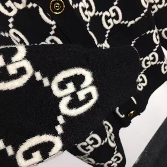 G style double G monogrammed single-breasted cashmere cardigan-Luxeon