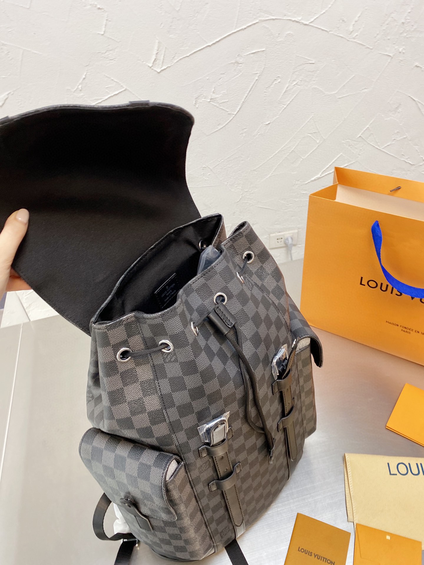 L style bag Backpack For Unisex-Luxeon