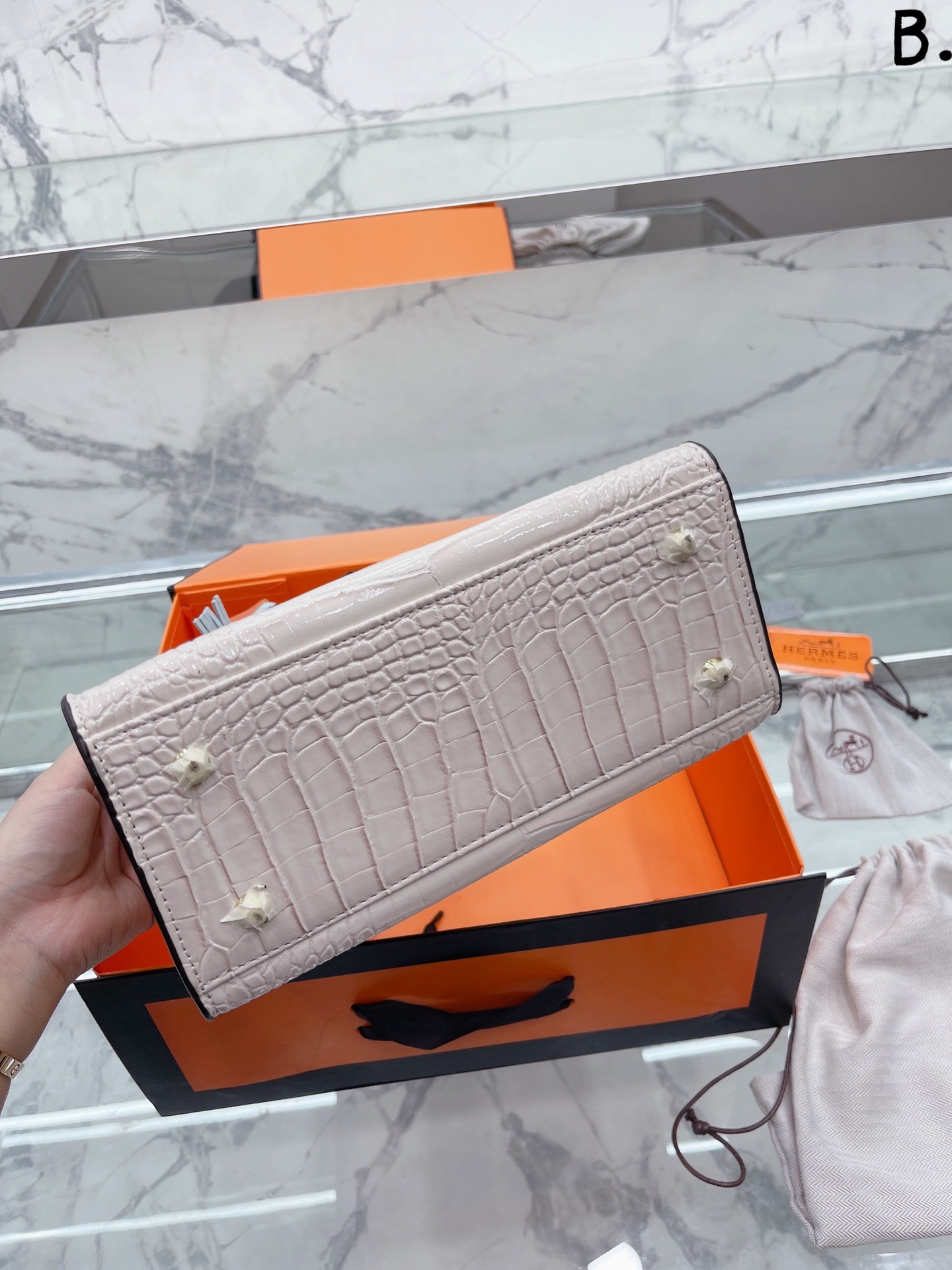 H style Birkin Classic Handbags Crocodile Pattern-Luxeon