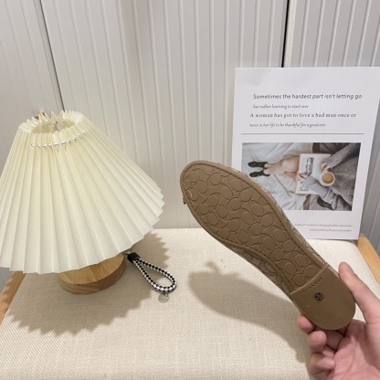 Coach new women bow-knot loafers flats-Luxeon