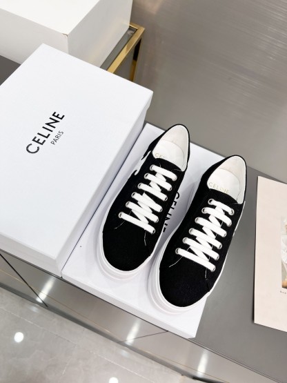 C style low heel canvas casual shoes-Luxeon