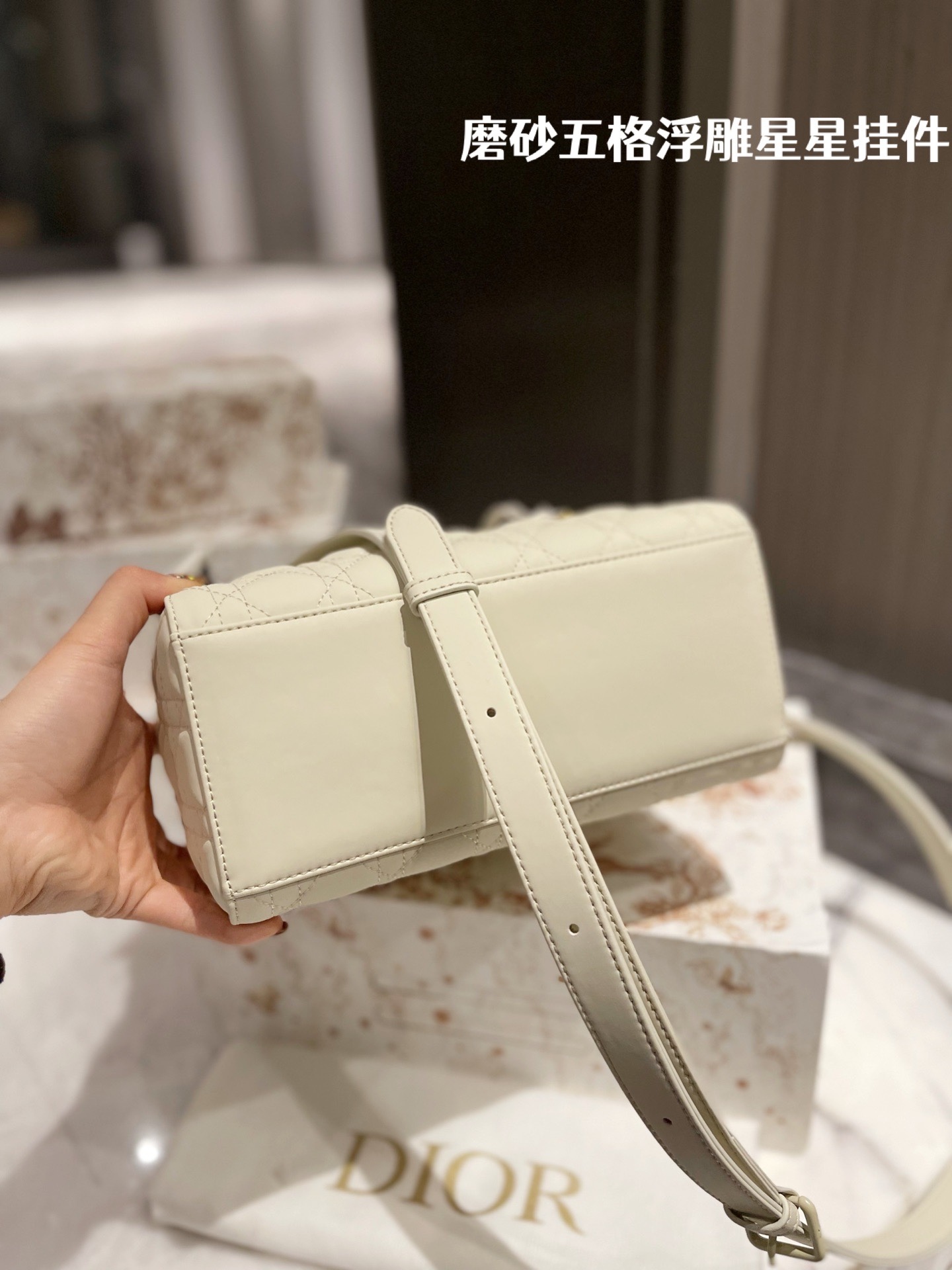 D style Diana Handbags Frosted (five grids)-Luxeon