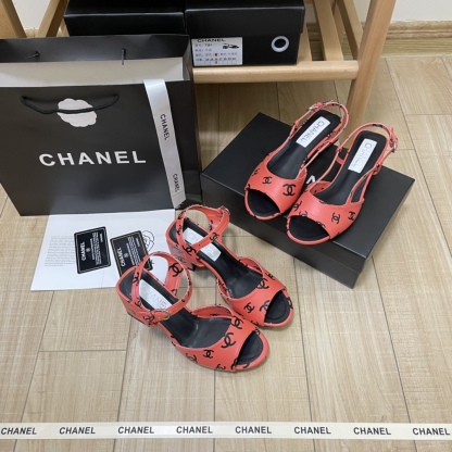 C style Print Double C Square Root Sandals-Luxeon