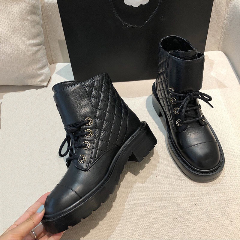 C style Women Lace-Up Ankles Boots-Luxeon