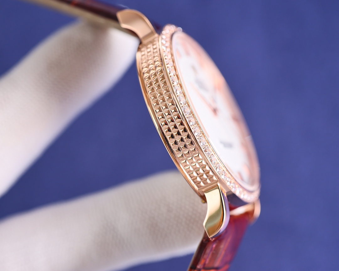 Rolex Wristwatch Cowhide Band Sapphire Glass-Luxeon