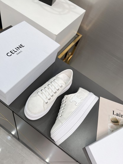 C style low heel canvas casual shoes-Luxeon