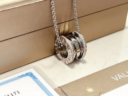 Bulgari Classic Sterling Silver S925 Complete Necklace-Luxeon