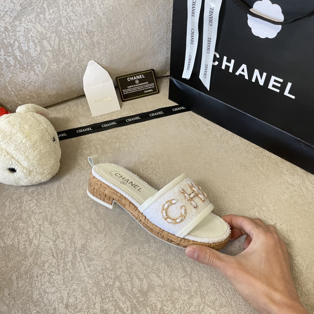 C style New Woven Platform Slippers-Luxeon