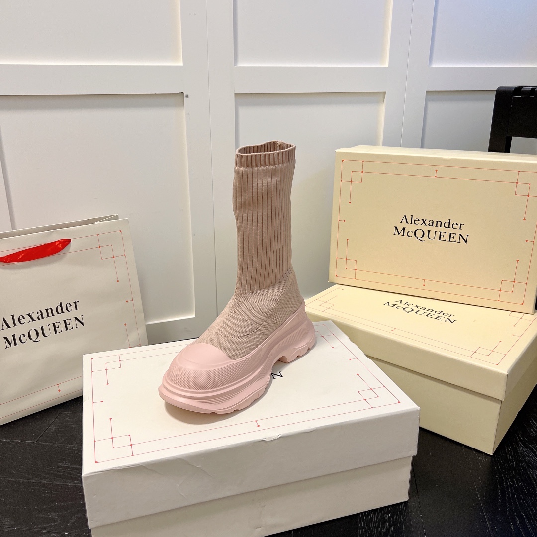 Alexander McQueen women sneakers sock boots-Luxeon