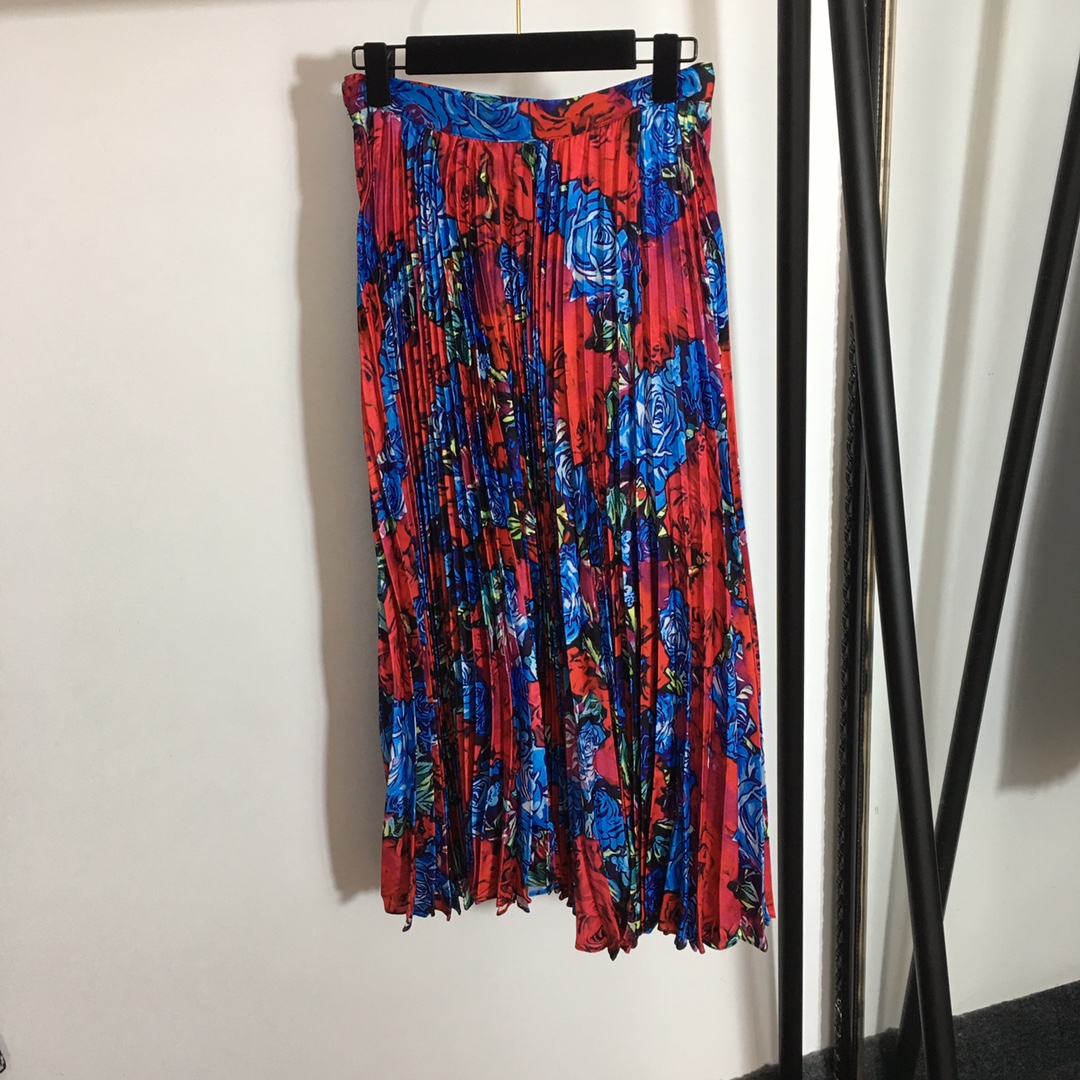 Versace Printed pleated skirt-Luxeon
