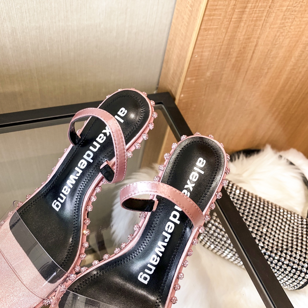 Alexander women transparant strap rhinestone high heels pumps-Luxeon