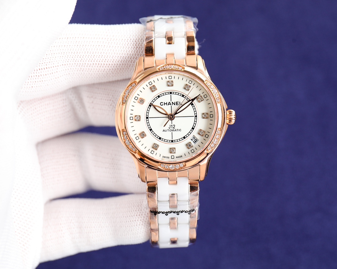 C style Wrist Watch Ceramic Watchband Elegant Fashion-Luxeon