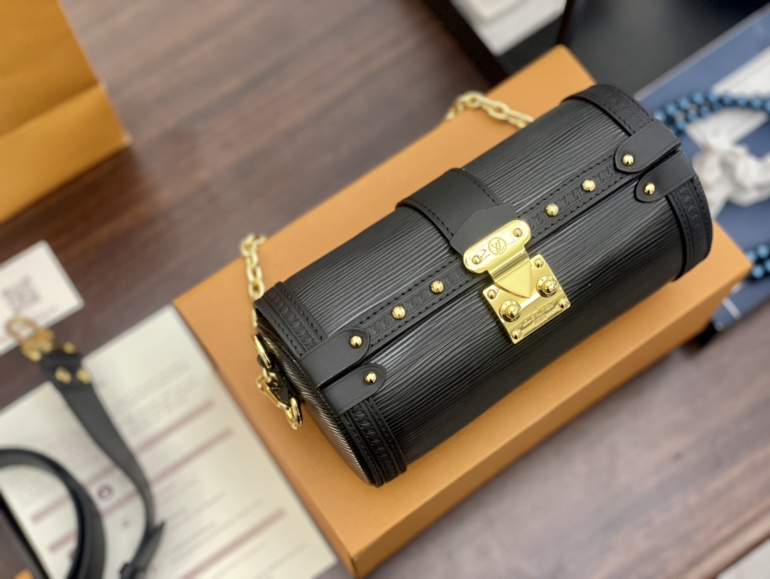 L style bag Papillon Trunk Handbags-Luxeon