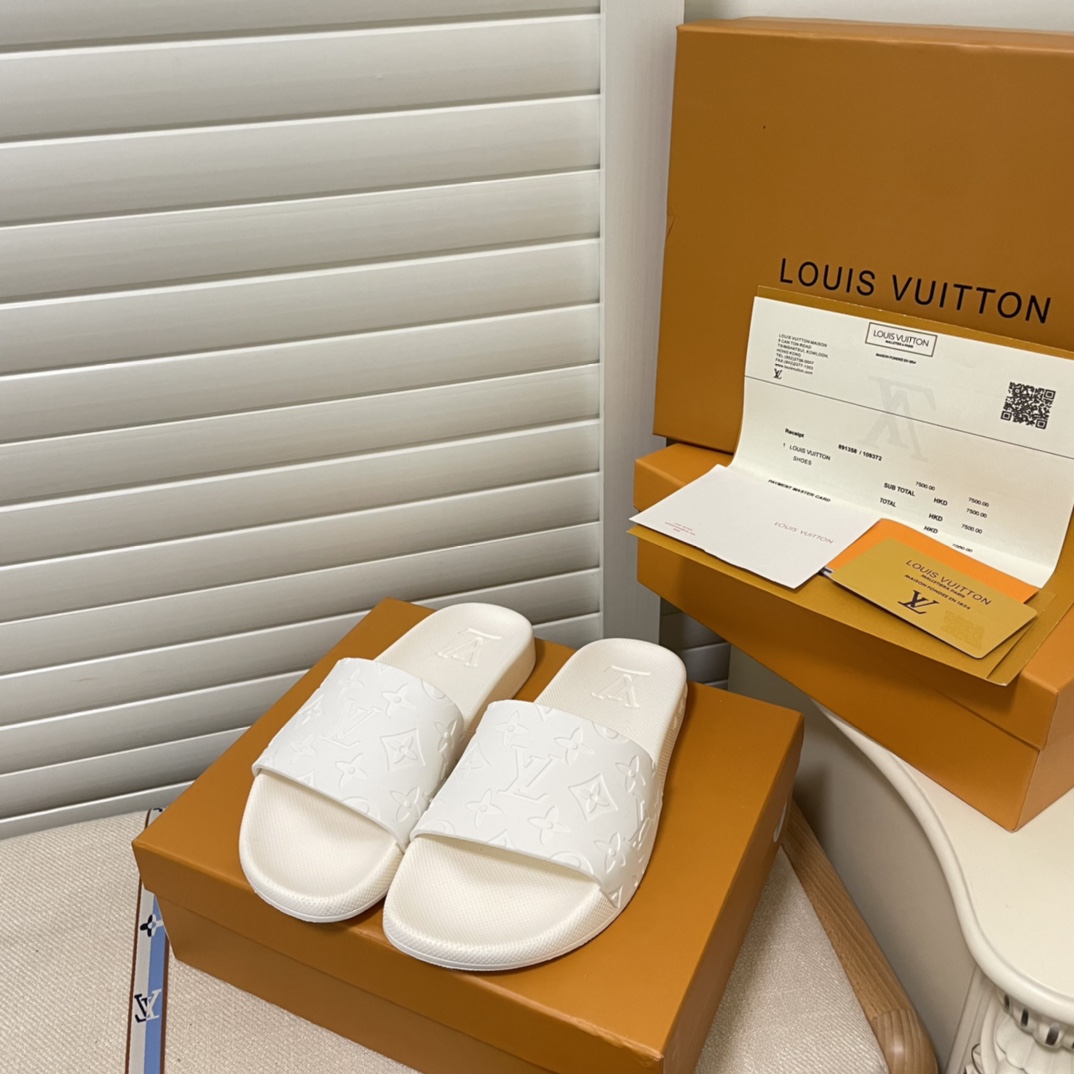 L style bump print slippers-Luxeon