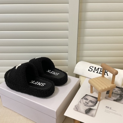 SMFK 2022 new women fur slippers-Luxeon