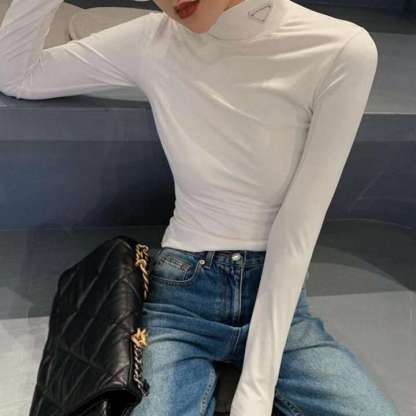 P style's Solid Color Bottom Shirt-Luxeon