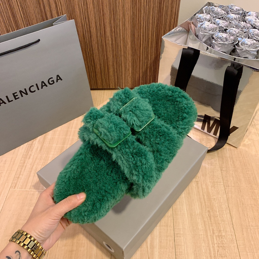 B style new wool slippers-Luxeon