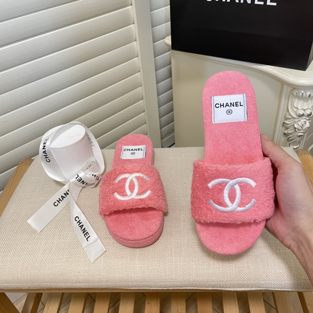 C style double-C winter wool slippers-Luxeon