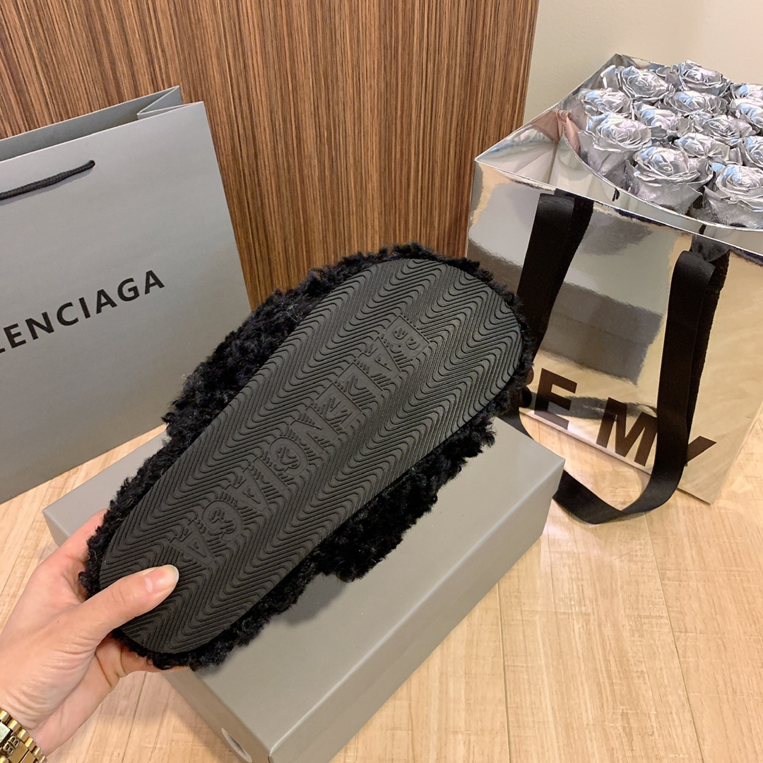 B style new wool slippers-Luxeon