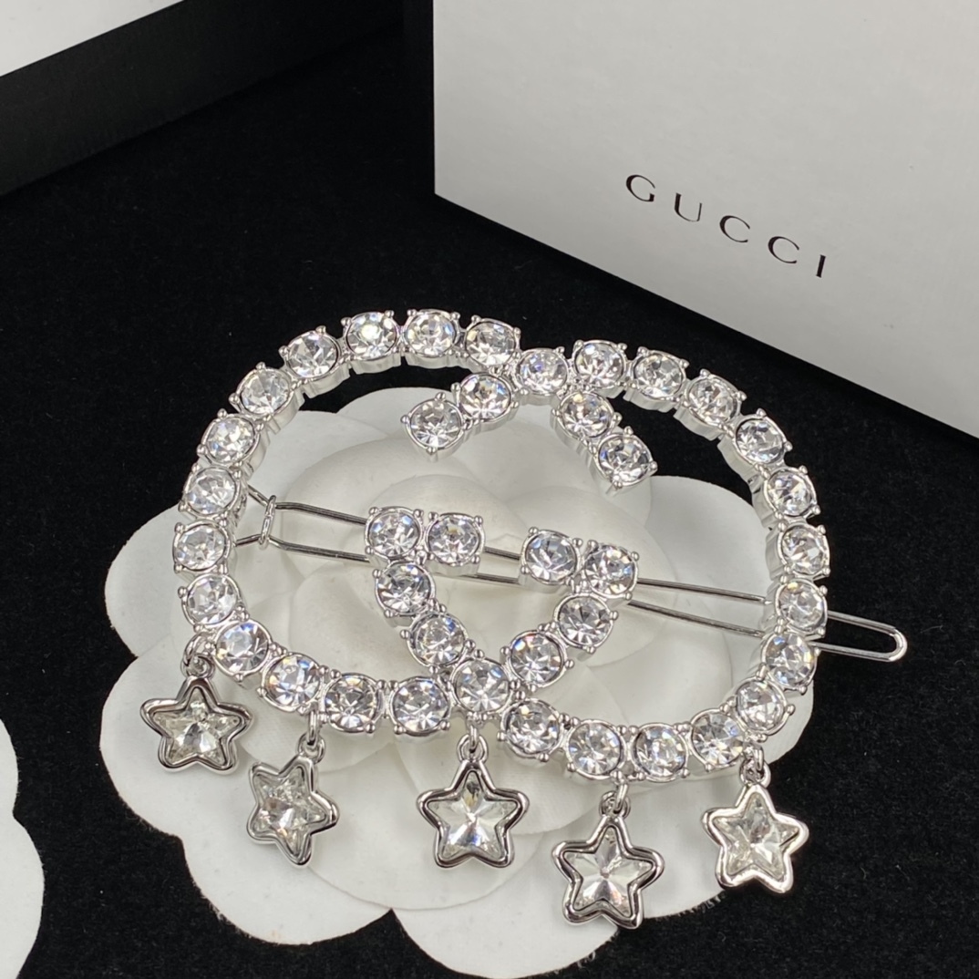 G style Rhinestone Star Hairpin-Luxeon