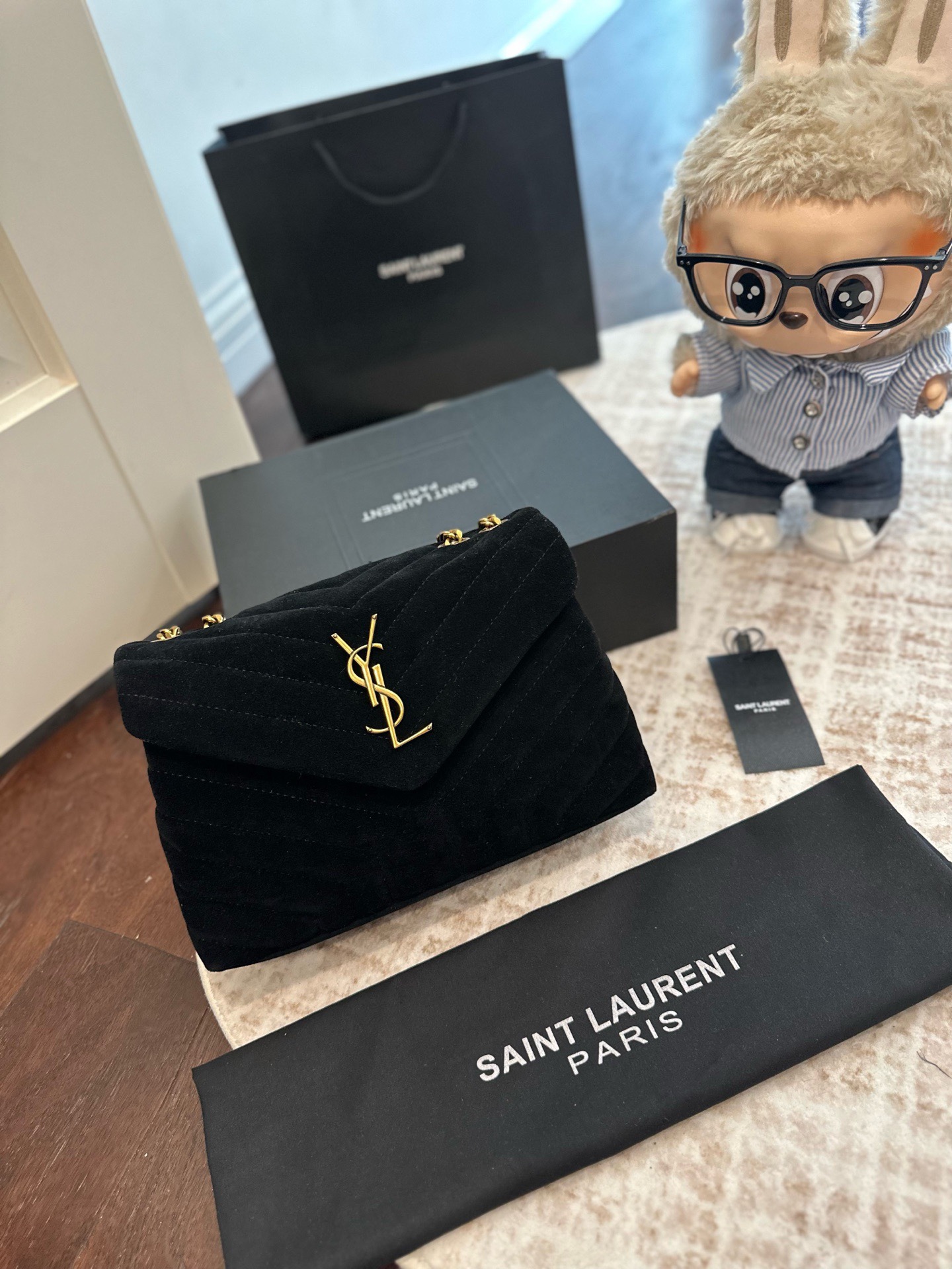 Suede cloud bag 25*16cm