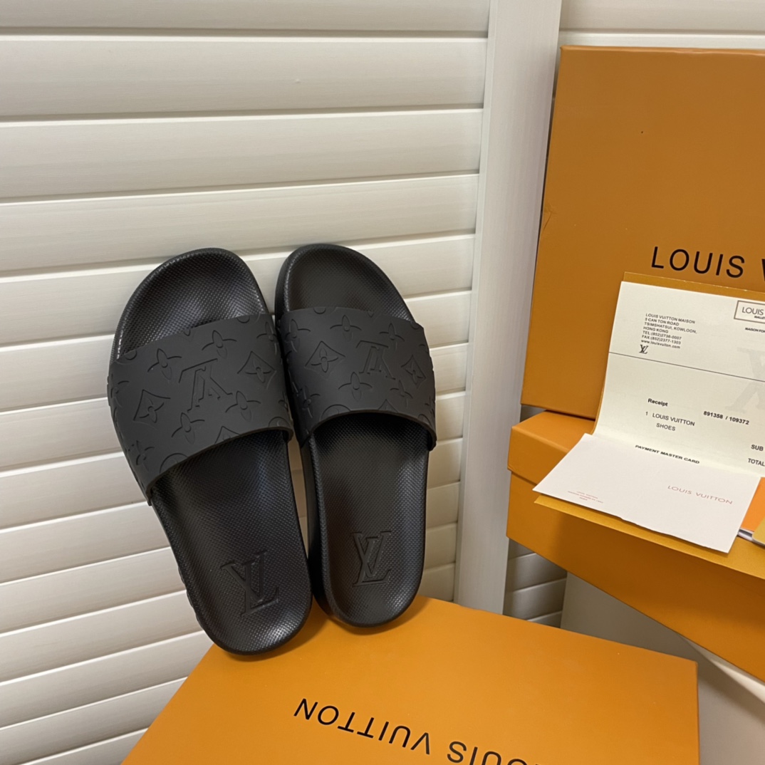 L style bump print slippers-Luxeon