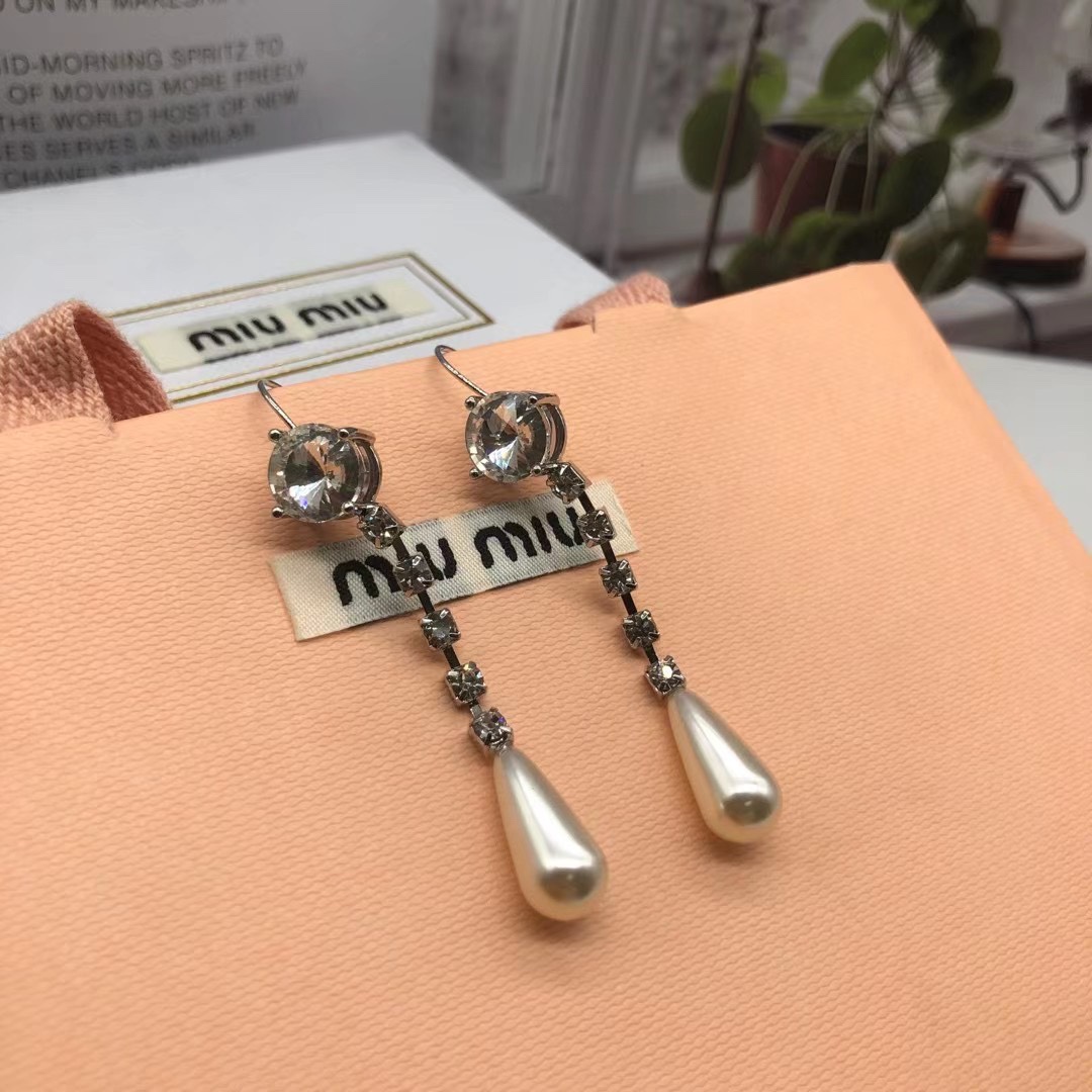MiuMiu New Water Drop Earrings-Luxeon