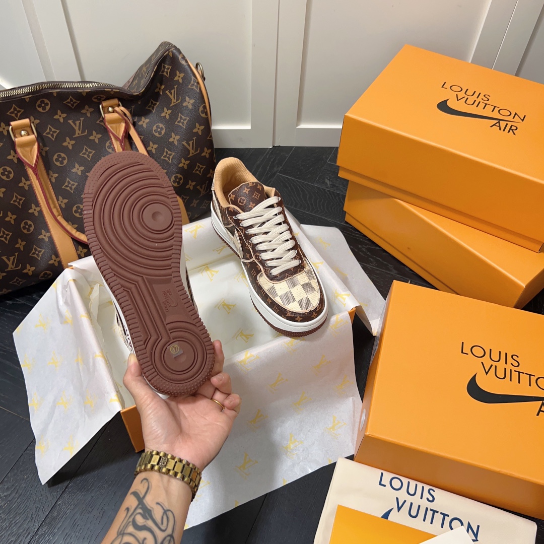 L style . x . Air Force1 22ss co-brand commerative sneaker Unisex casual shoes-Luxeon