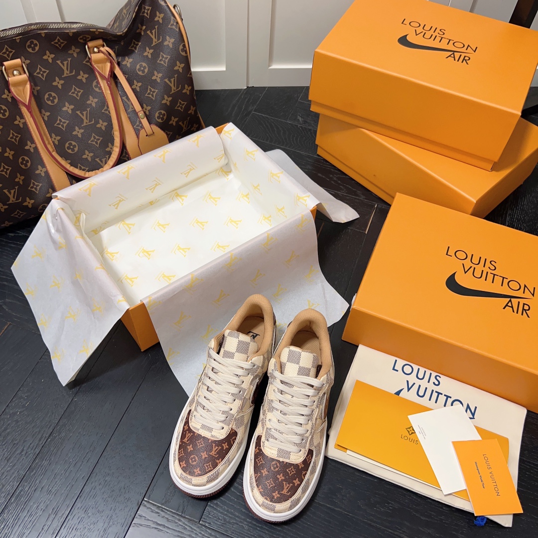 L style . x . Air Force1 22ss co-brand commerative sneaker Unisex casual shoes-Luxeon