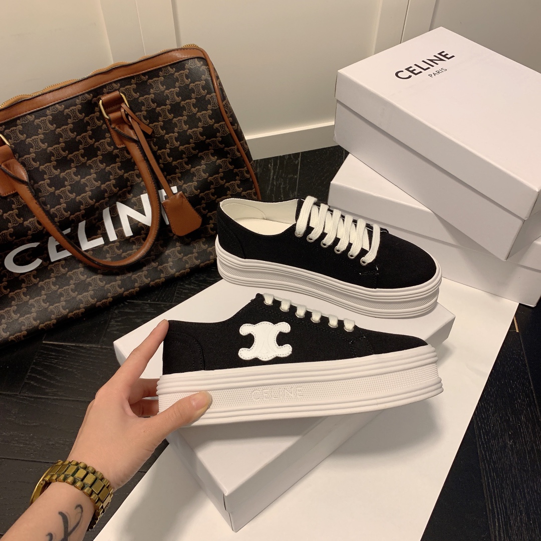 C style platform canvas shoes-Luxeon