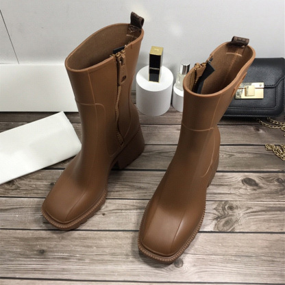 Chloe Women's Thick Heel High-Heeled Short Boots-Luxeon