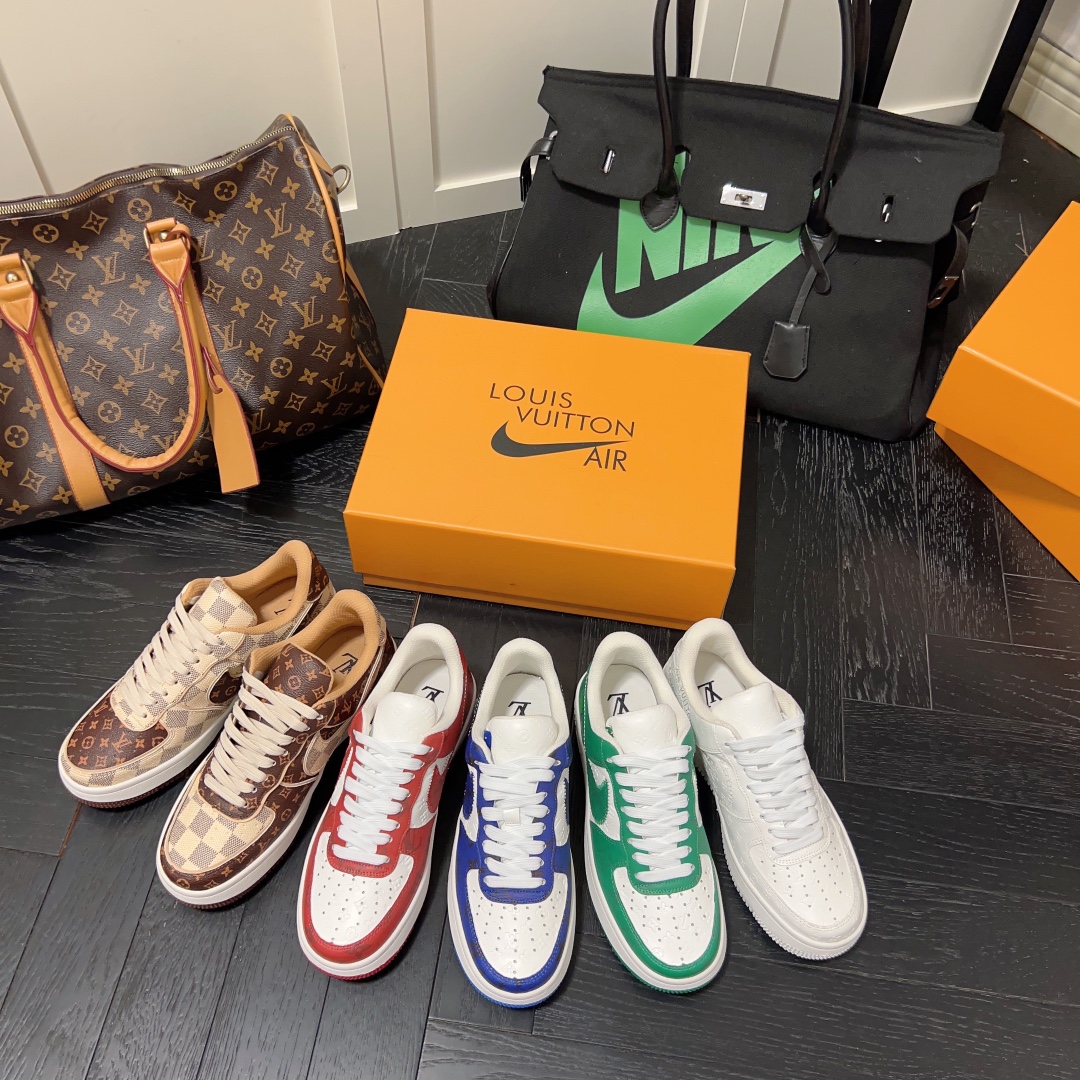L style . x . Air Force1 22ss co-brand commerative sneaker Unisex casual shoes-Luxeon
