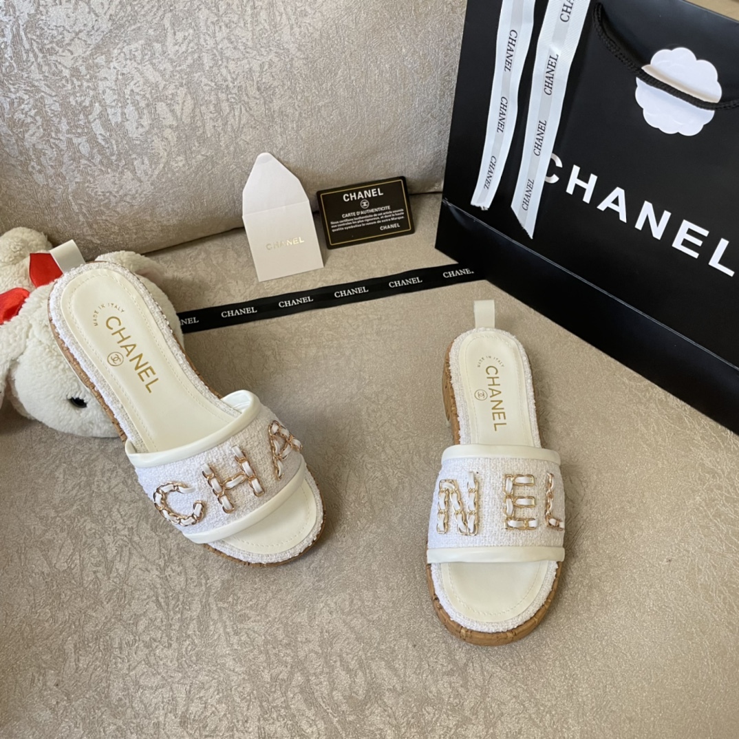 C style New Woven Platform Slippers-Luxeon