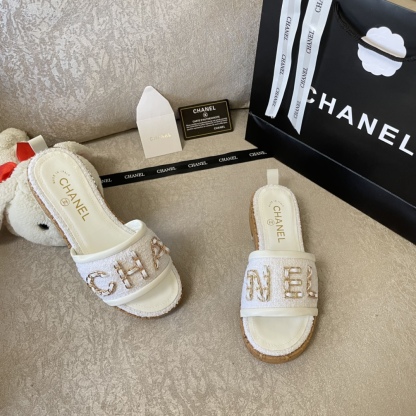 C style New Woven Platform Slippers-Luxeon