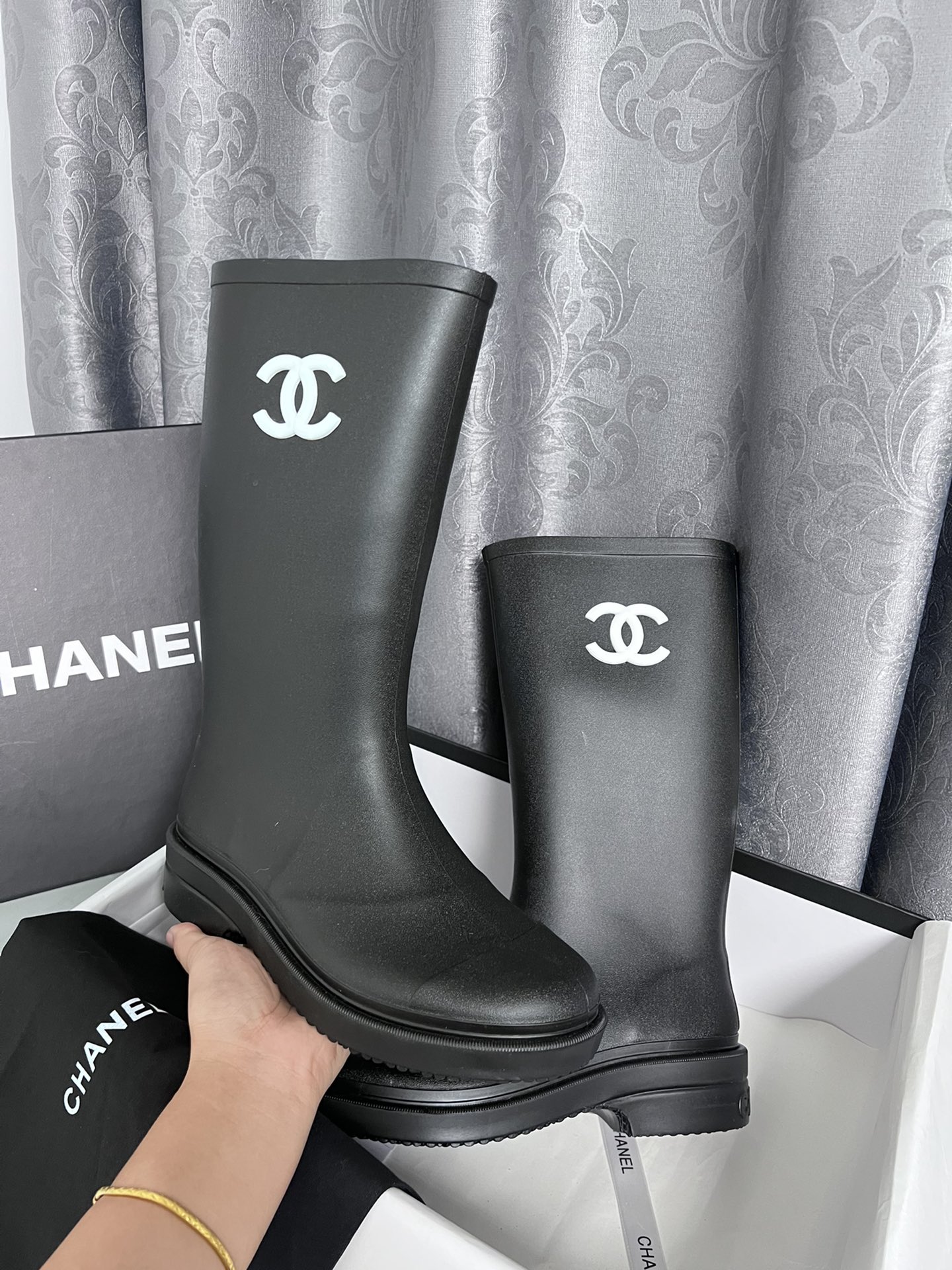 C style vintage rain boots-Luxeon