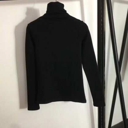 P style fleece turtle neck logo printing bottom shirt-Luxeon