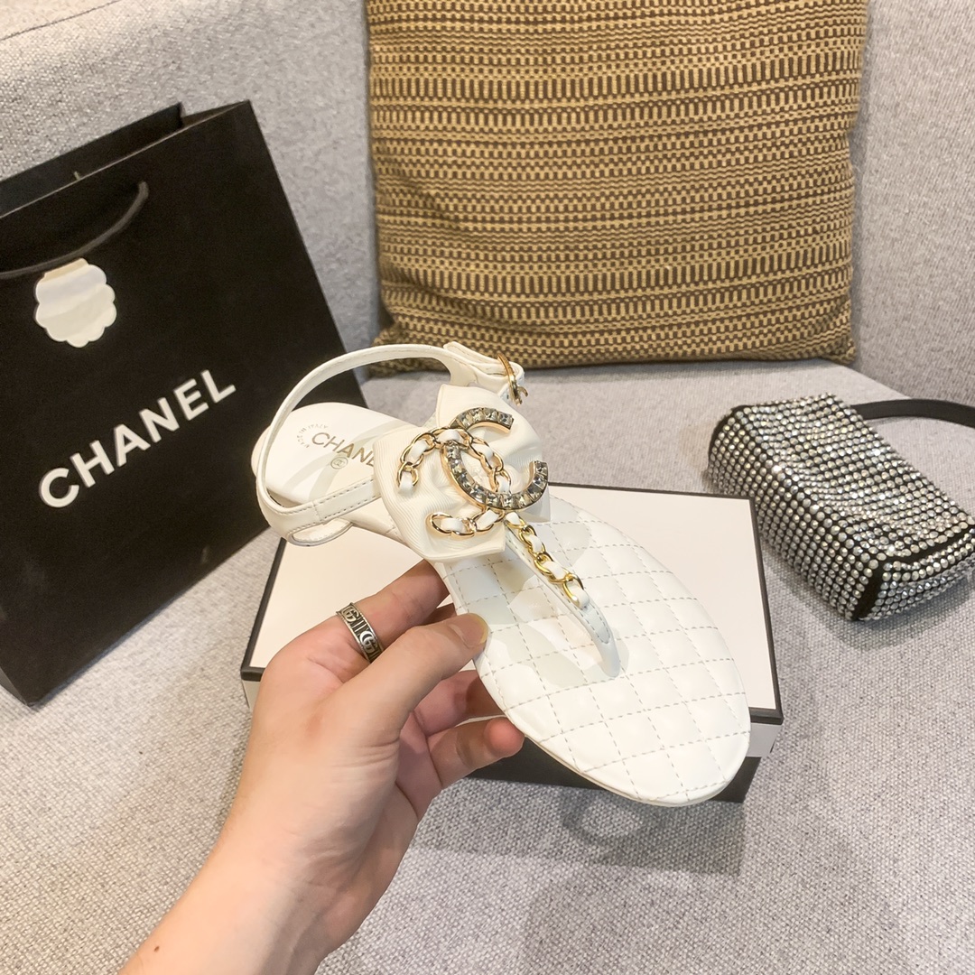 C style summer solid flip flops slippers-Luxeon