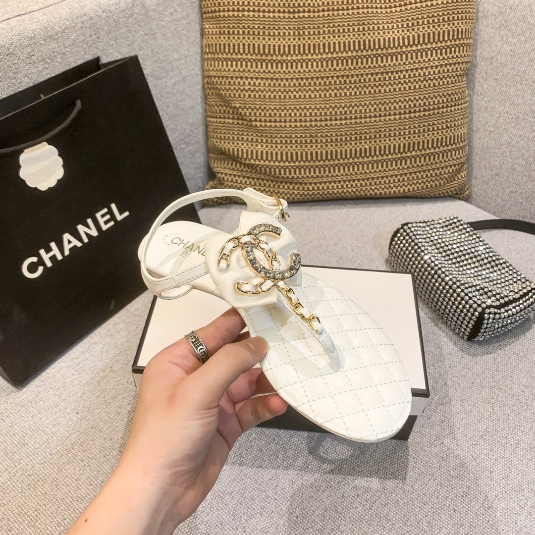 C style summer solid flip flops slippers-Luxeon