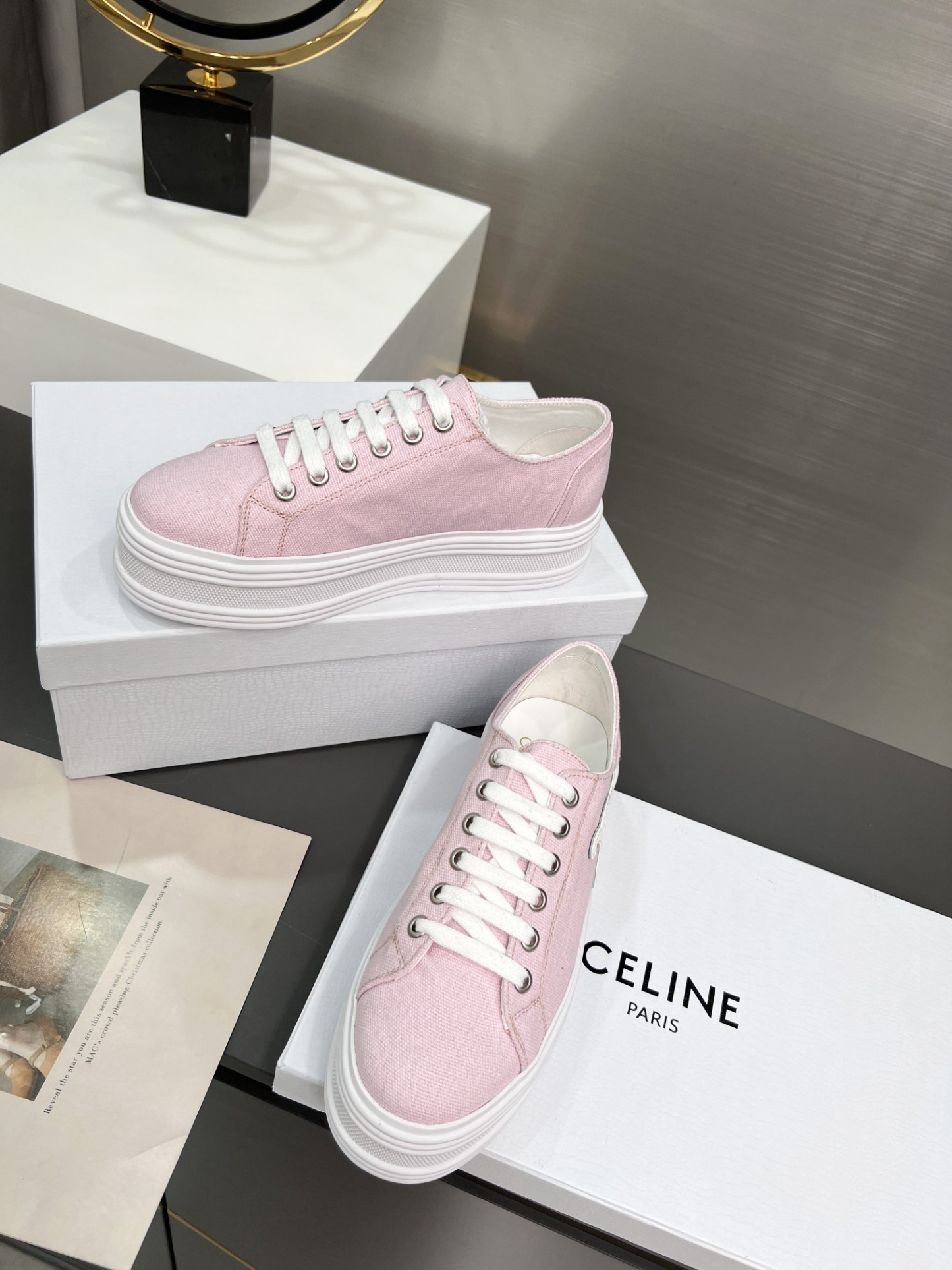 C style low heel canvas casual shoes-Luxeon
