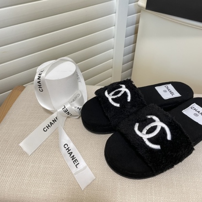 C style double-C winter wool slippers-Luxeon