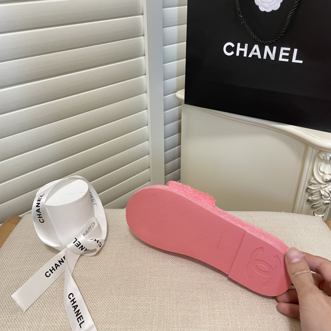 C style double-C winter wool slippers-Luxeon