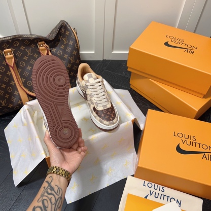 L style . x . Air Force1 22ss co-brand commerative sneaker Unisex casual shoes-Luxeon