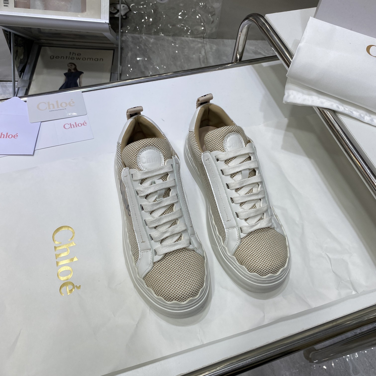 Chloe autumn new canvas flats casual shoes-Luxeon