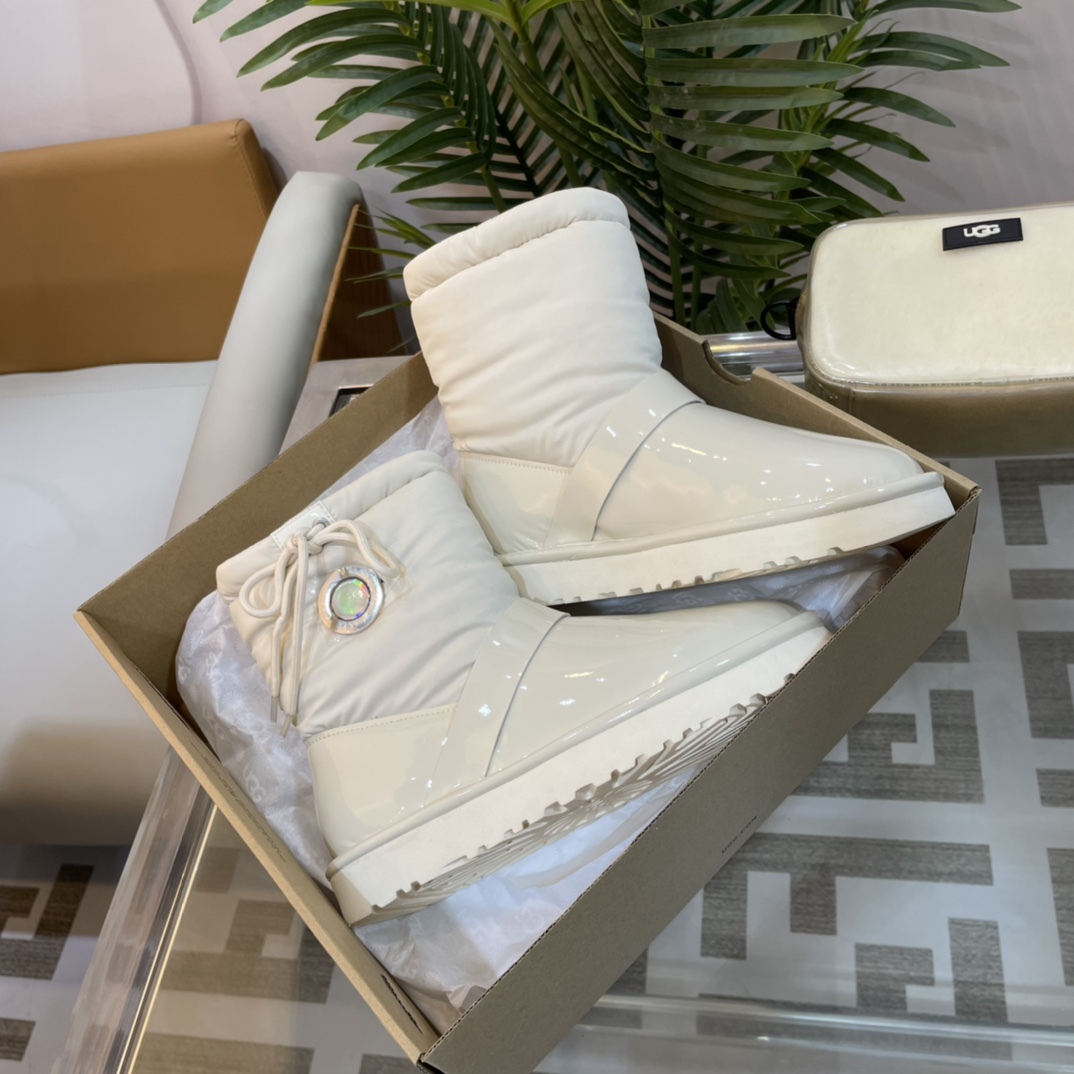 UGG new autumn & winter TPU down feather snow boots-Luxeon