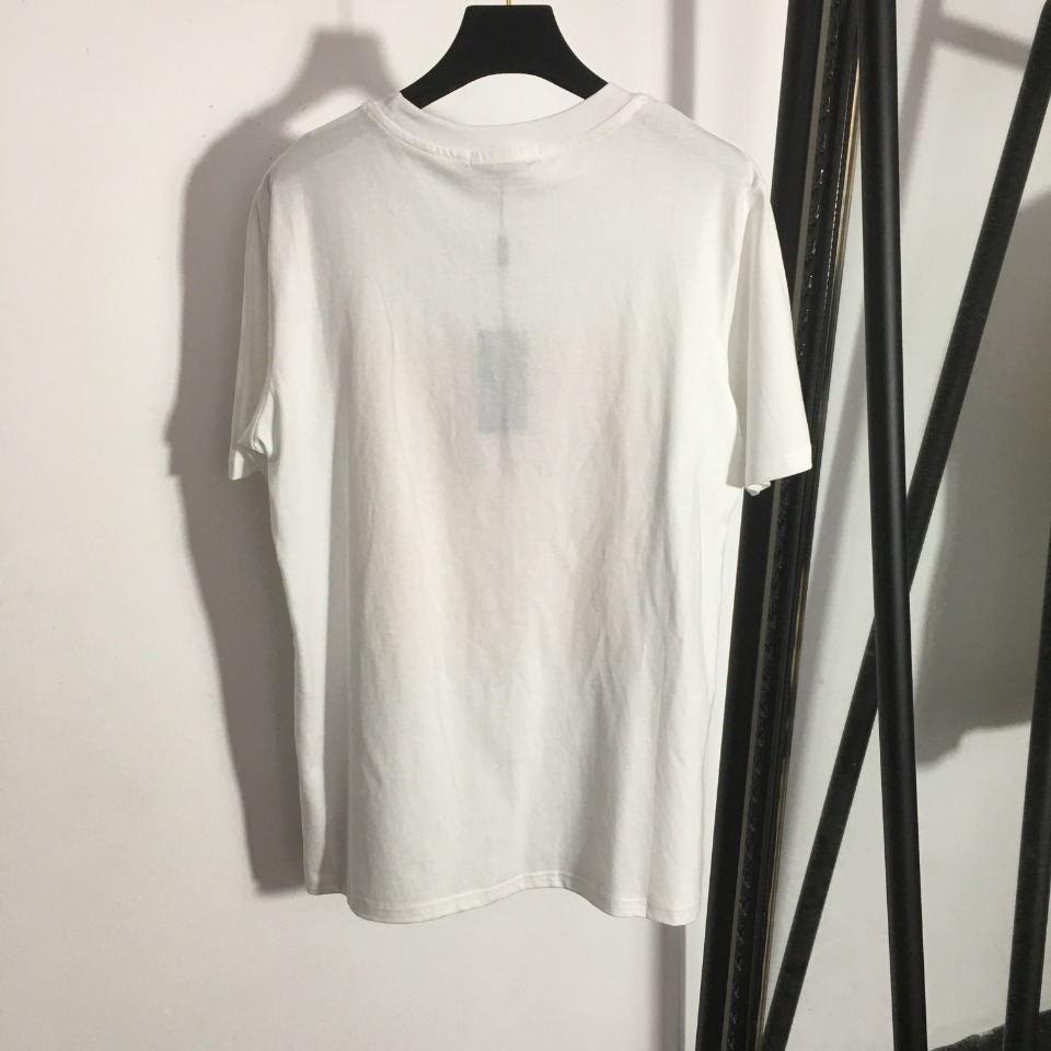 P style rhinestone printed short sleeve T-shirt-Luxeon