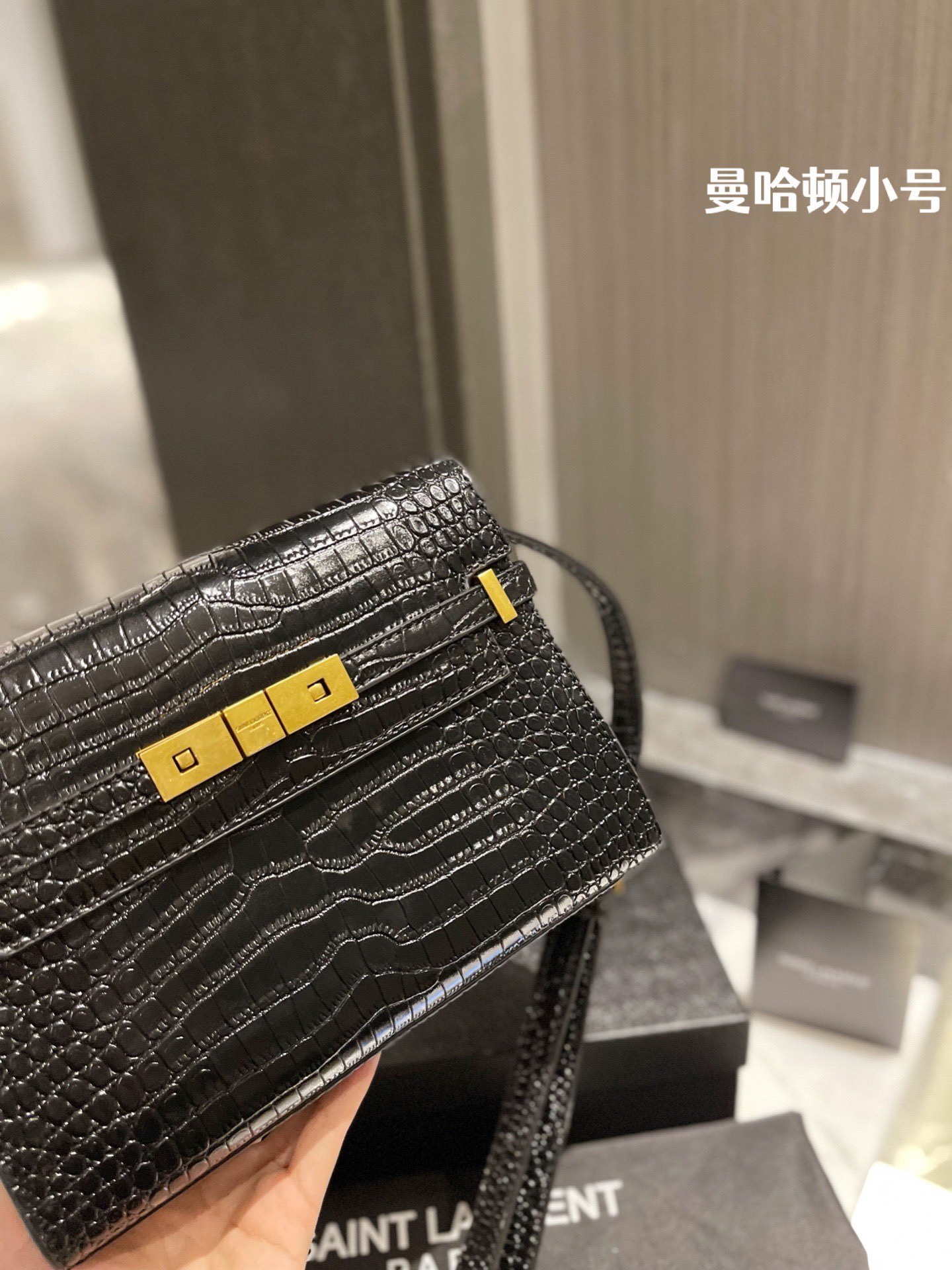 Saint Laurent Y style Manhattan Box Bags Messenger Bags-Luxeon
