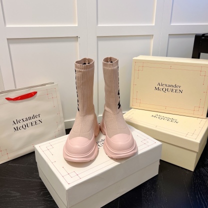 Alexander McQueen women sneakers sock boots-Luxeon