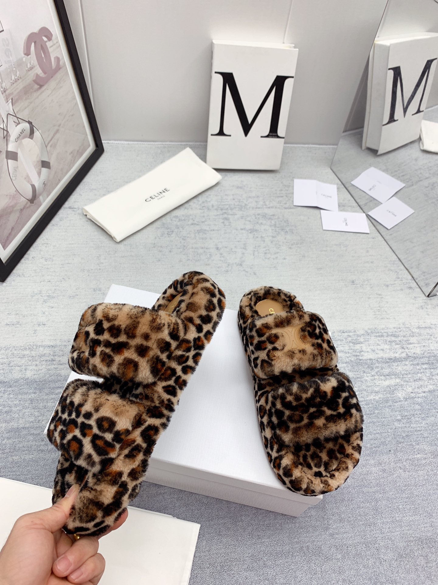 C style new winter pure wool slippers top quality-Luxeon