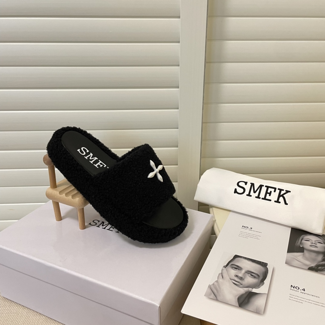 SMFK 2022 new women fur slippers-Luxeon